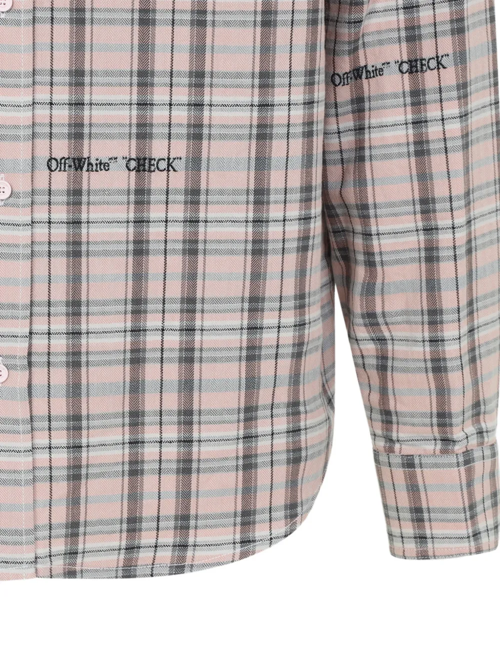 Off-White Geruit overhemd Beige