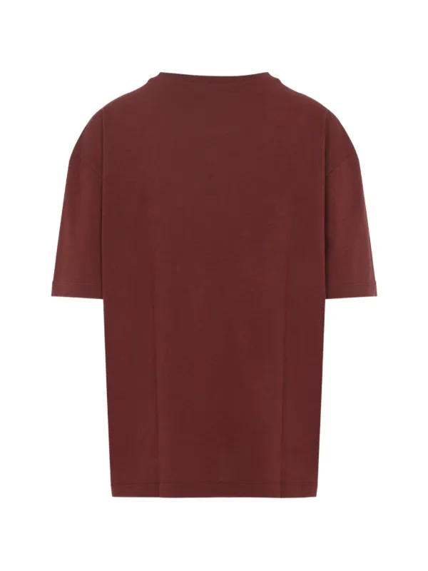 Maison Margiela Cotton Numerical T-shirt | Red | FARFETCH