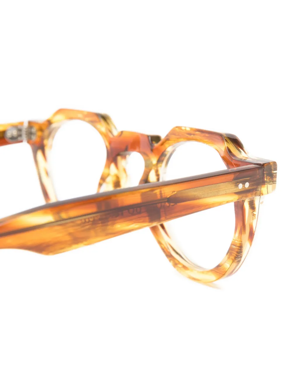  Lesca Gafas Crown Con Montura Redonda - Marrón 
