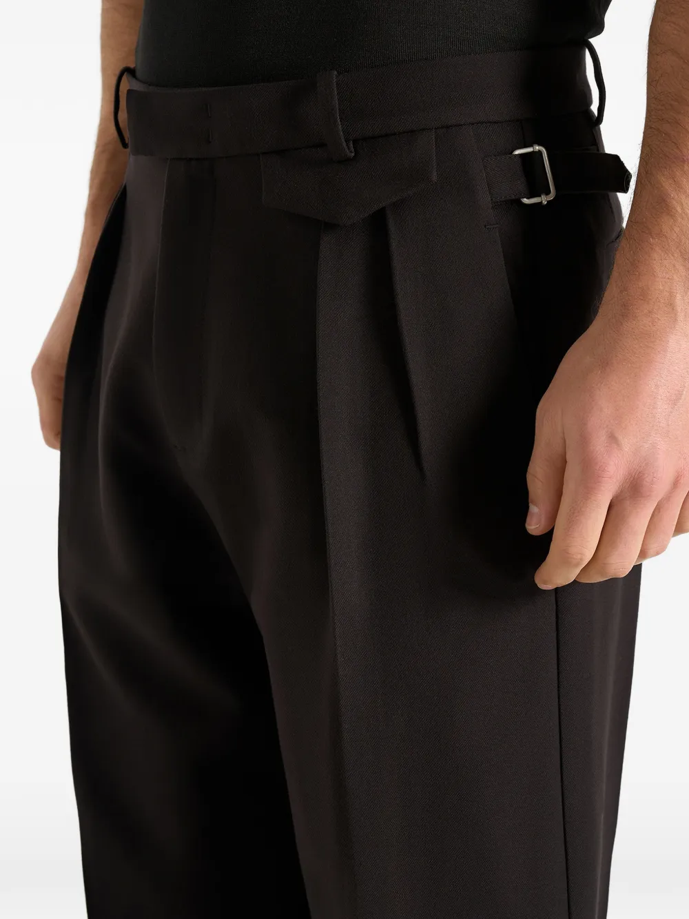 Manière De Voir Pierre geplooide pantalon Zwart