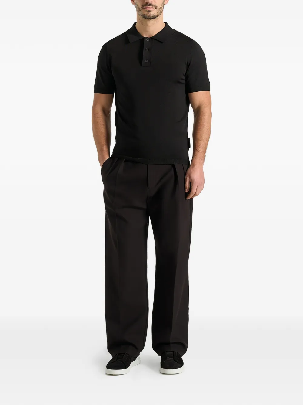 Manière De Voir Pierre geplooide pantalon Zwart