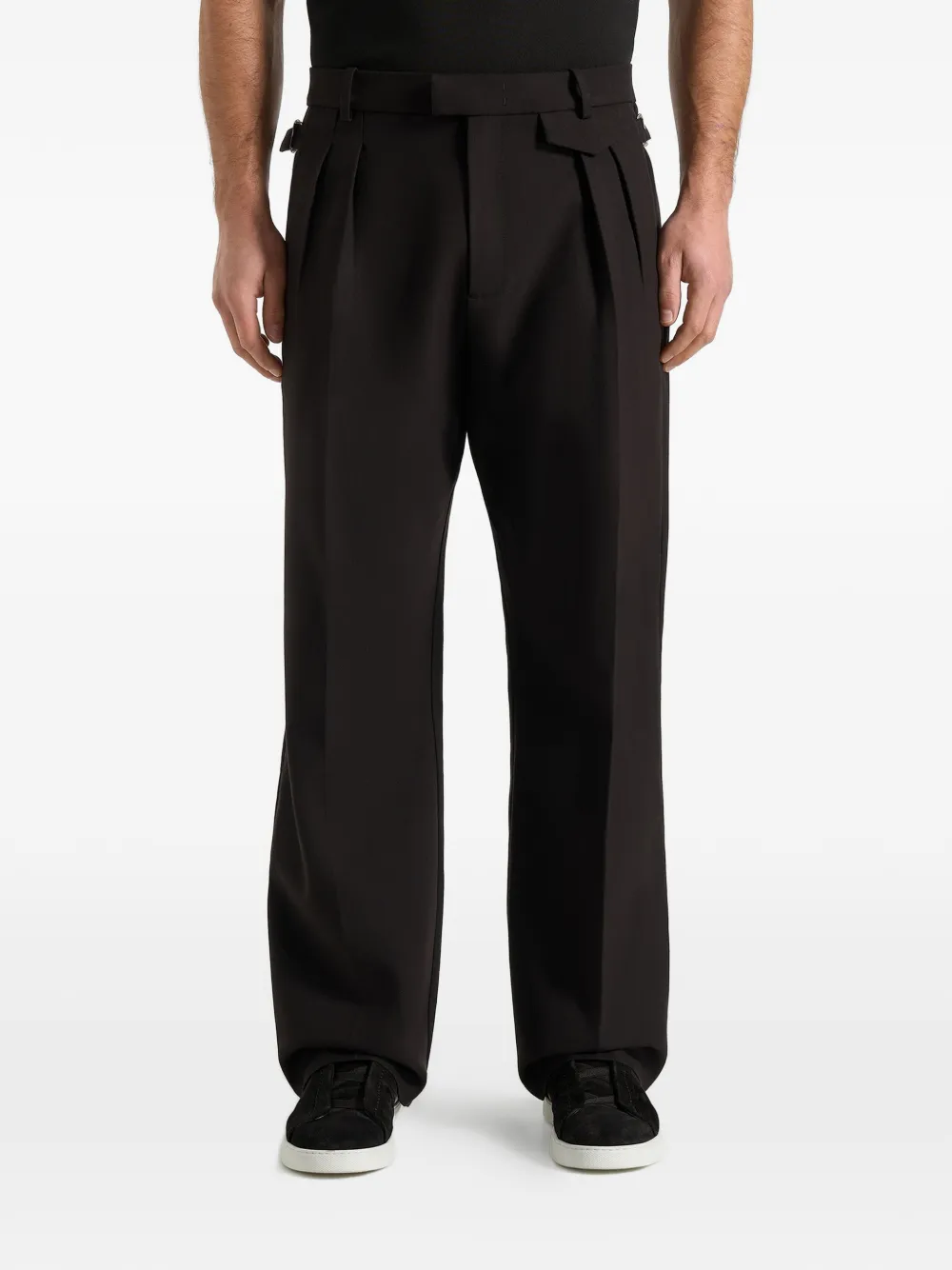 Manière De Voir Pierre geplooide pantalon Zwart