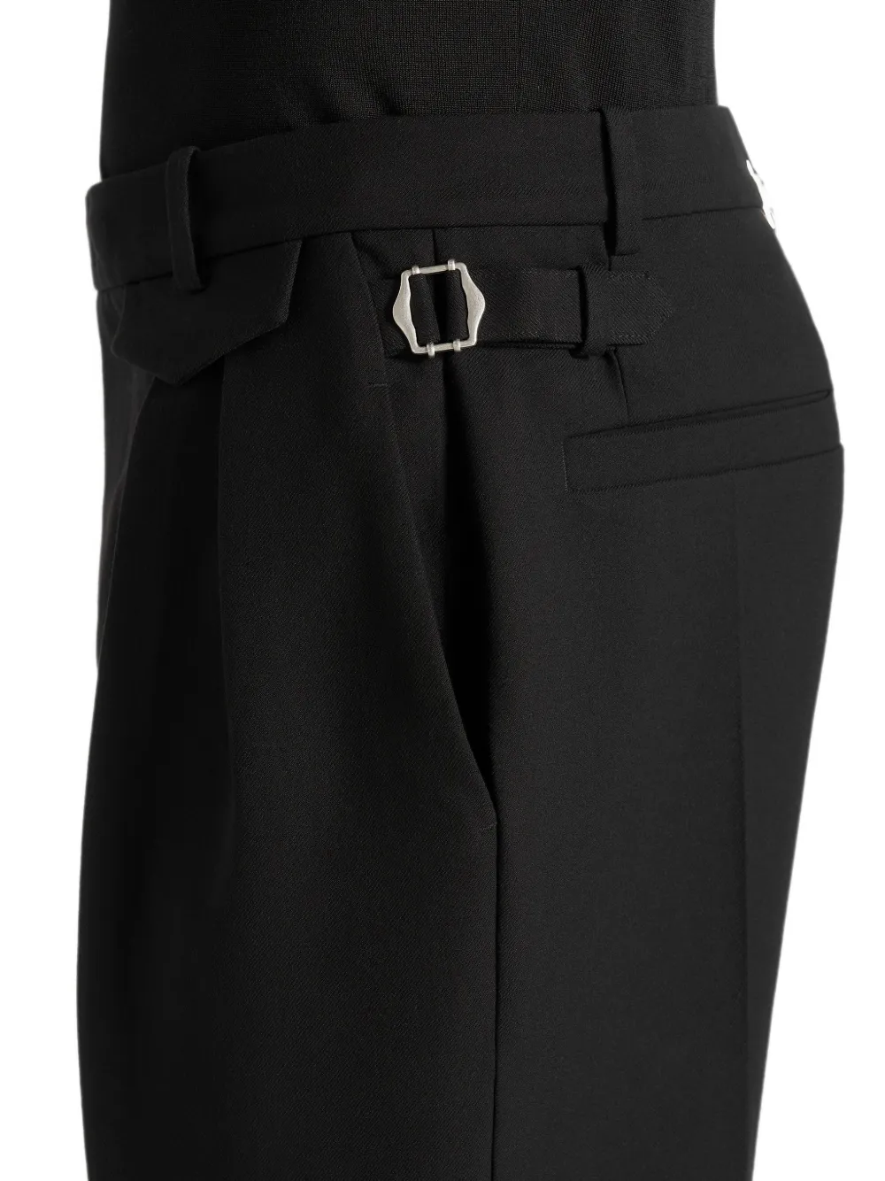 Manière De Voir Pierre in black twin-pleat tailored trousers - thumbnail 5 of 5