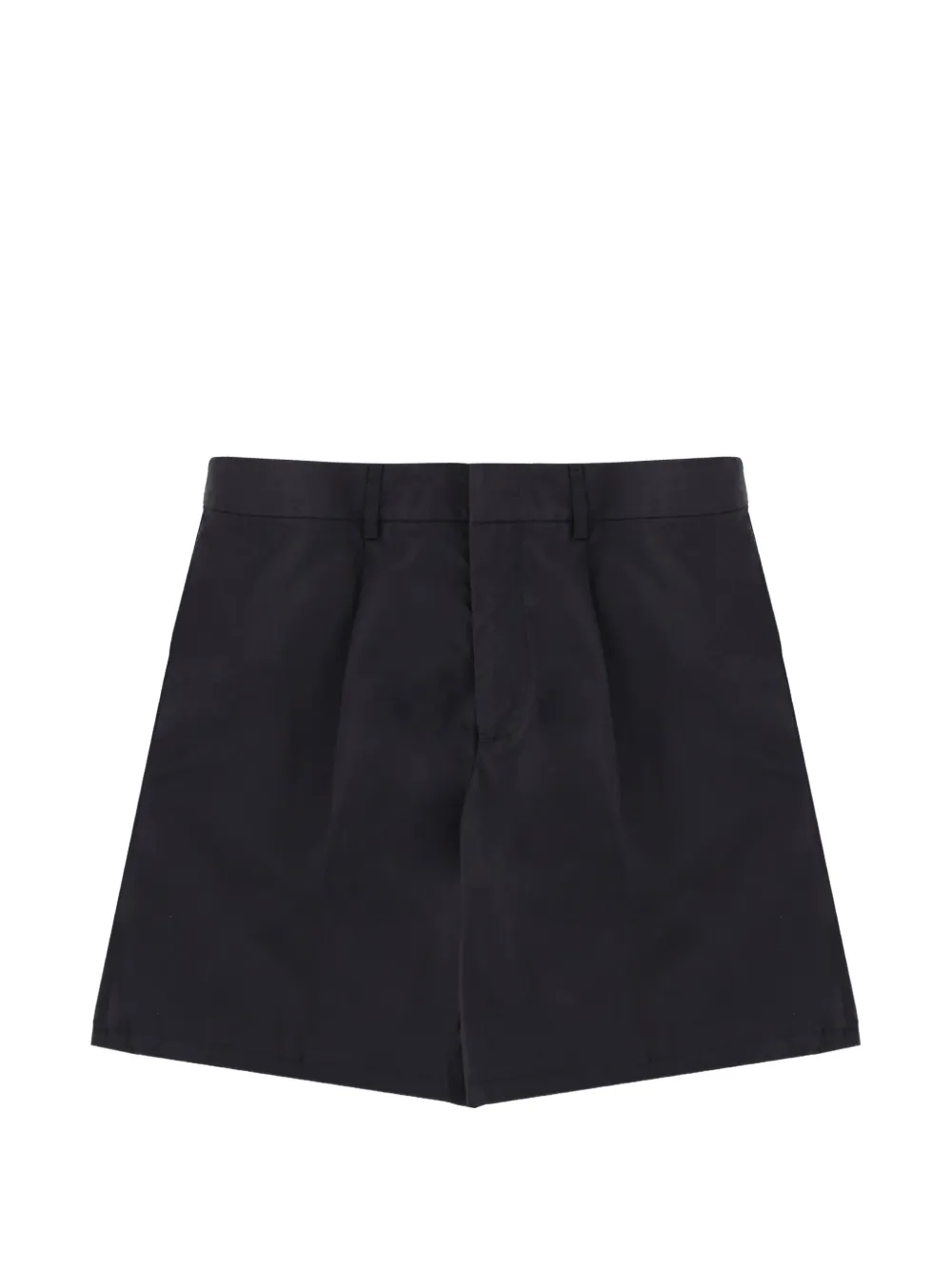 Emporio Armani Geplooide shorts met riemlussen Blauw