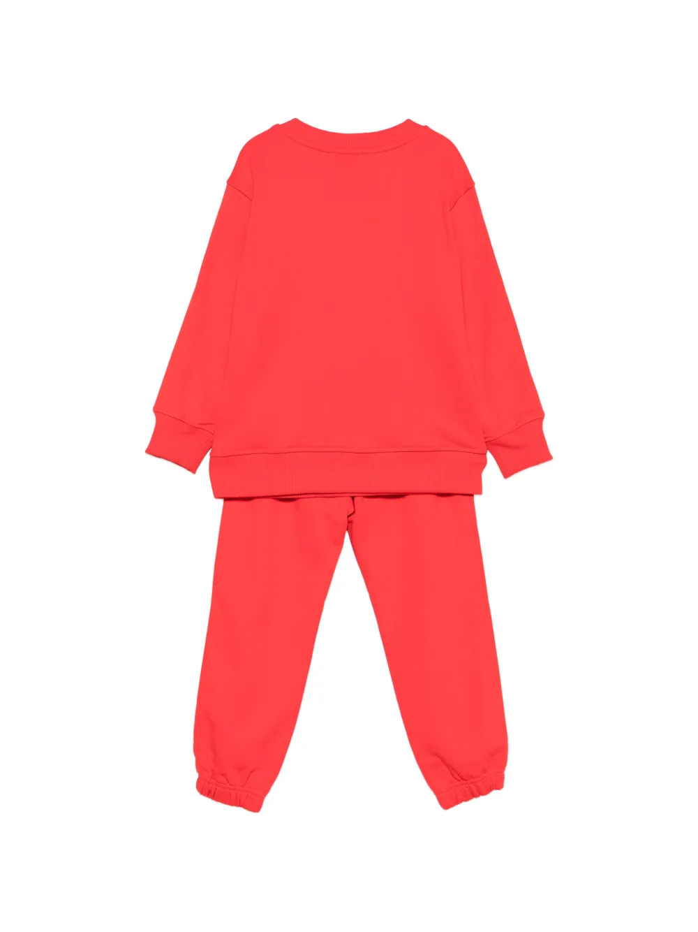 Moschino Kids Trainingspak met zijstreep en teddybeerprint Rood