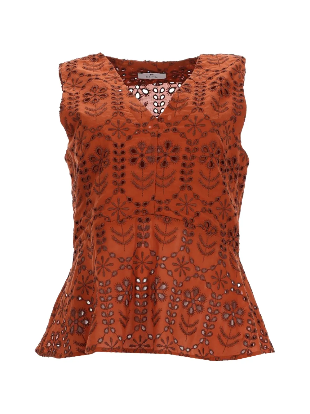 PS Paul Smith V-neck floral top - Marrone