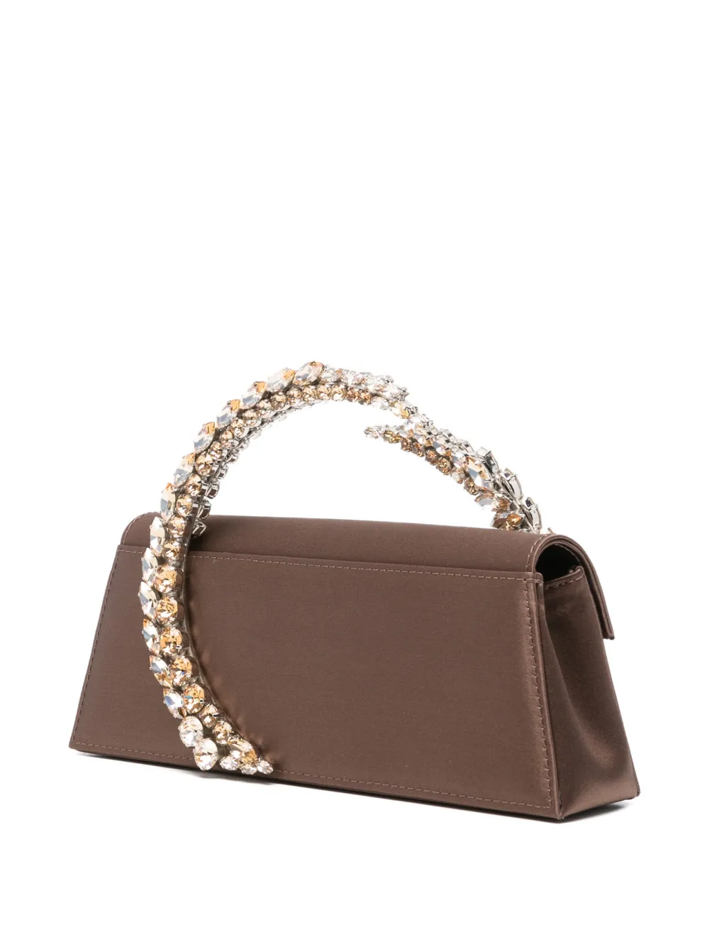  L'alingi Karma Crystal-embellished Clutch Bag - Brown 