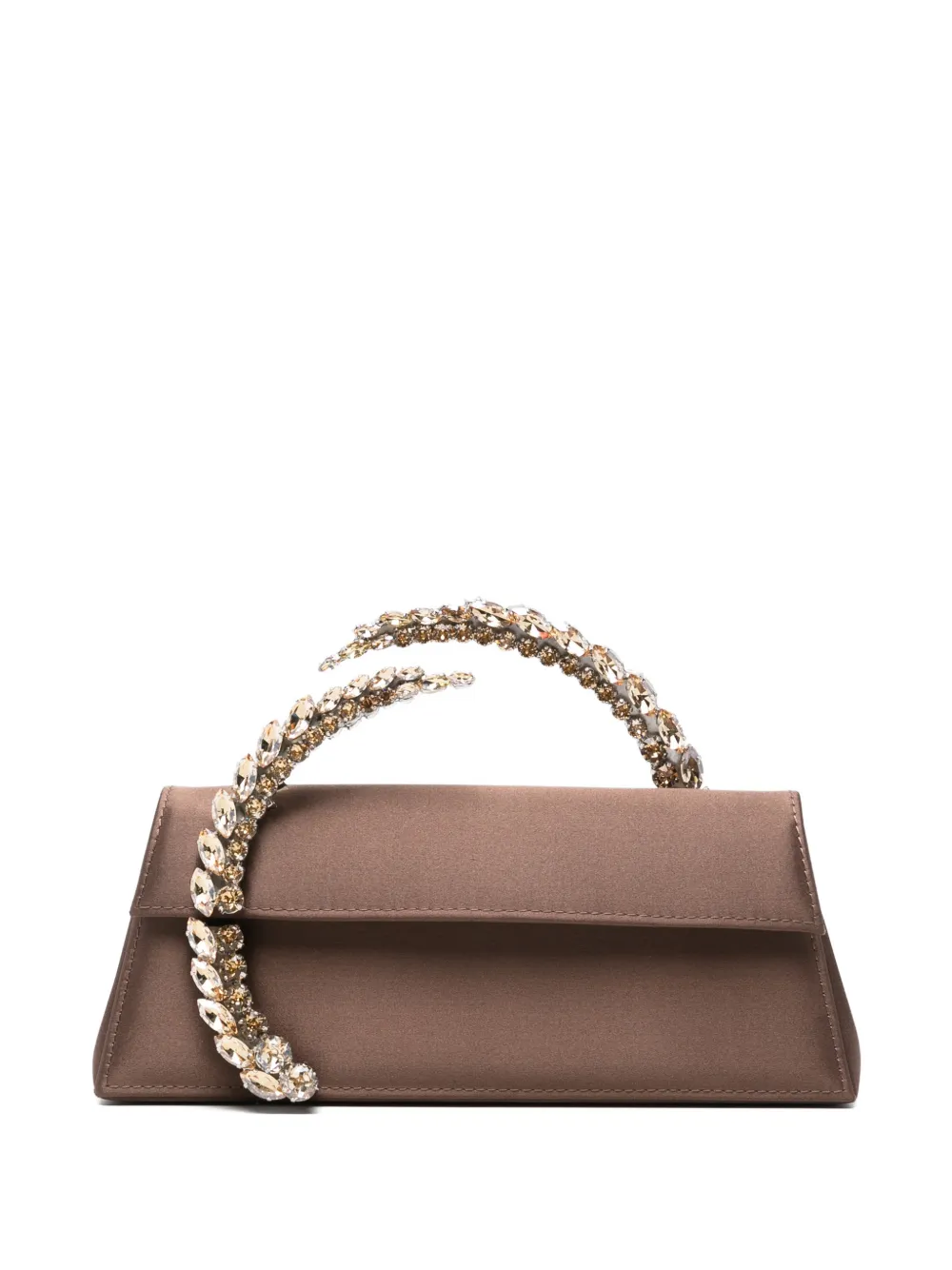 L'Alingi Karma crystal-embellished clutch bag - Marrone