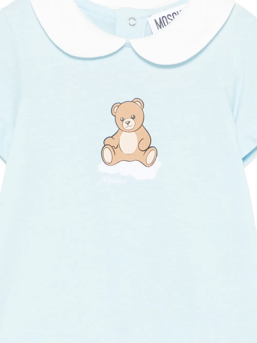  Moschino Kids Barboteuse à Motif De Nounours Et Col Claudine - Bleu 