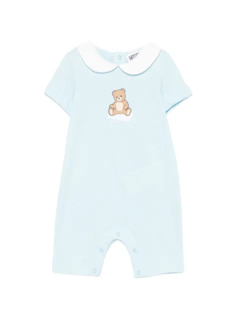 Moschino Kids Teddy Bear Peter Pan-collar romper
