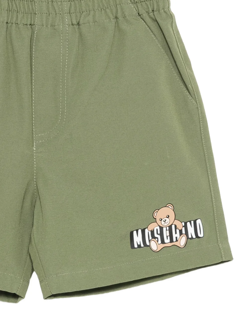 Moschino Kids Shorts met teddybeerprint Groen
