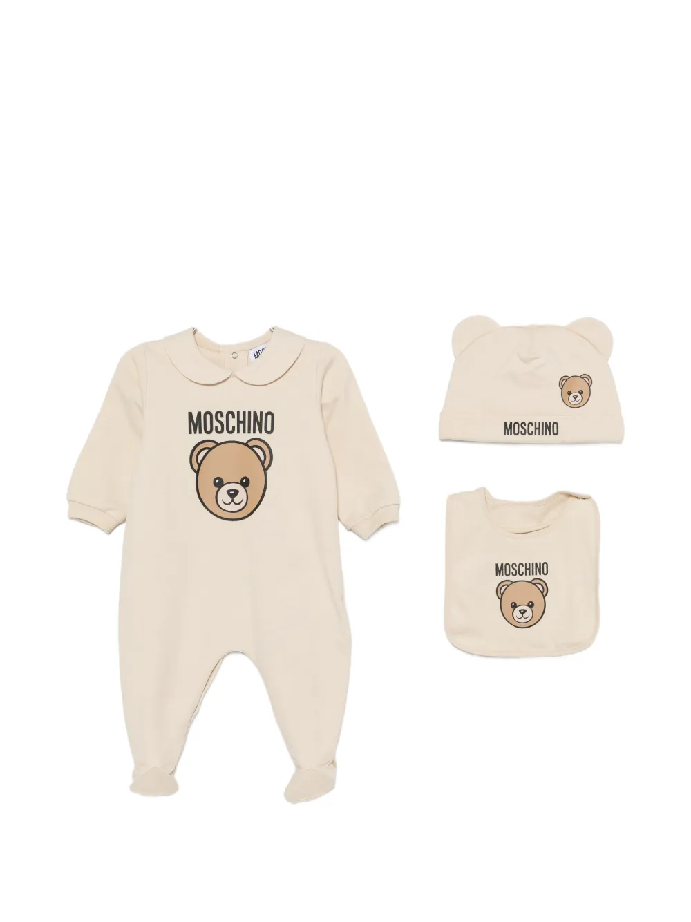 Moschino Kids Teddy Bear babywear set of three - Toni neutri