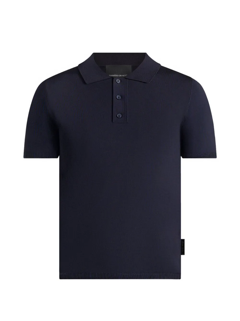 Manière De Voir Bryn ribbed polo shirt - Blu
