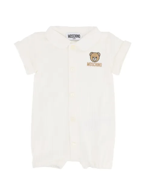 Moschino Kids Teddy Bear-embroidered romper