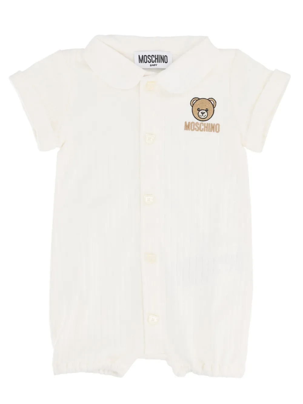 Moschino Kids Romper met teddybeer borduurwerk Beige