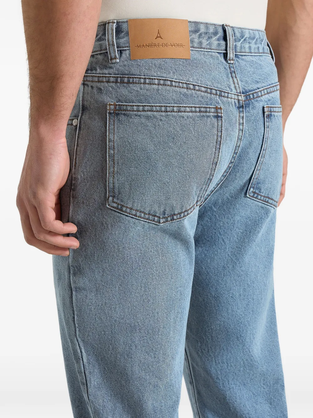 Manière De Voir DN001 jeans taps toelopende pijpen Blauw