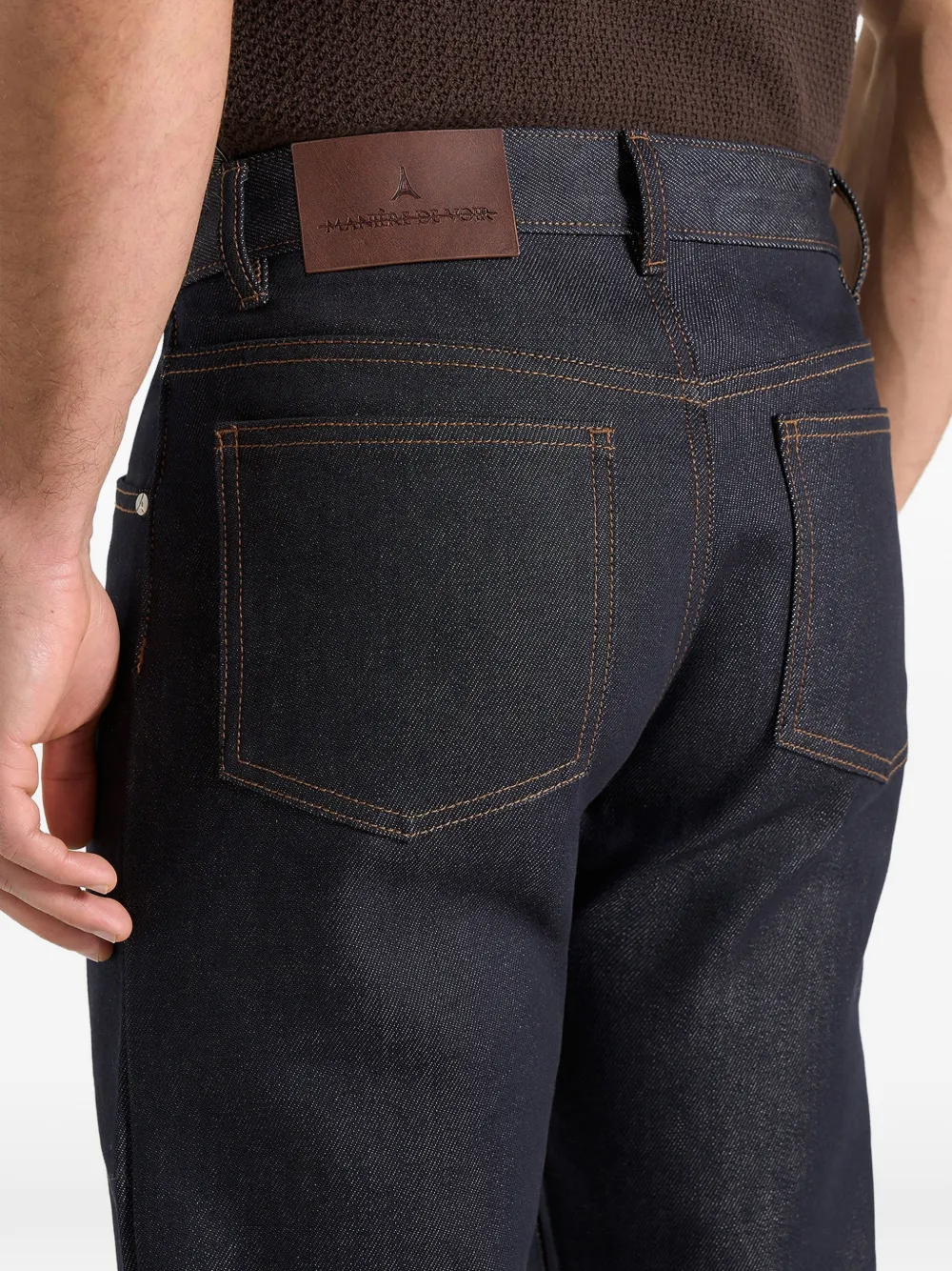 Manière De Voir DN001 jeans met toelopende pijpen Blauw