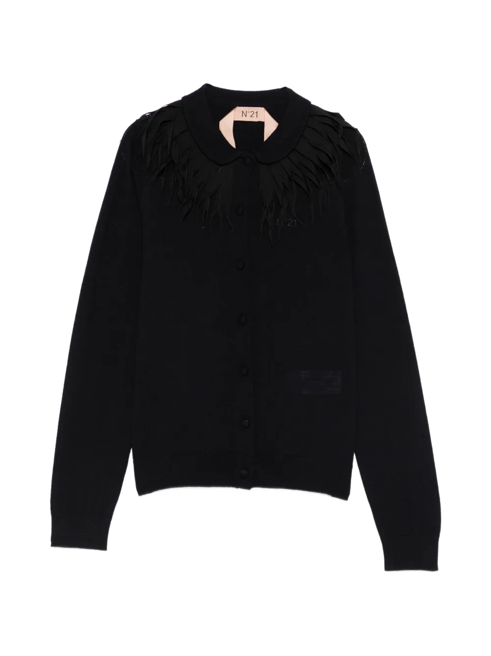 Nº21 Cardigan in maglia con colletto - Blu