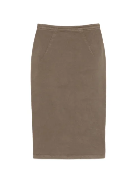 Nº21 — zip-fastening midi skirt