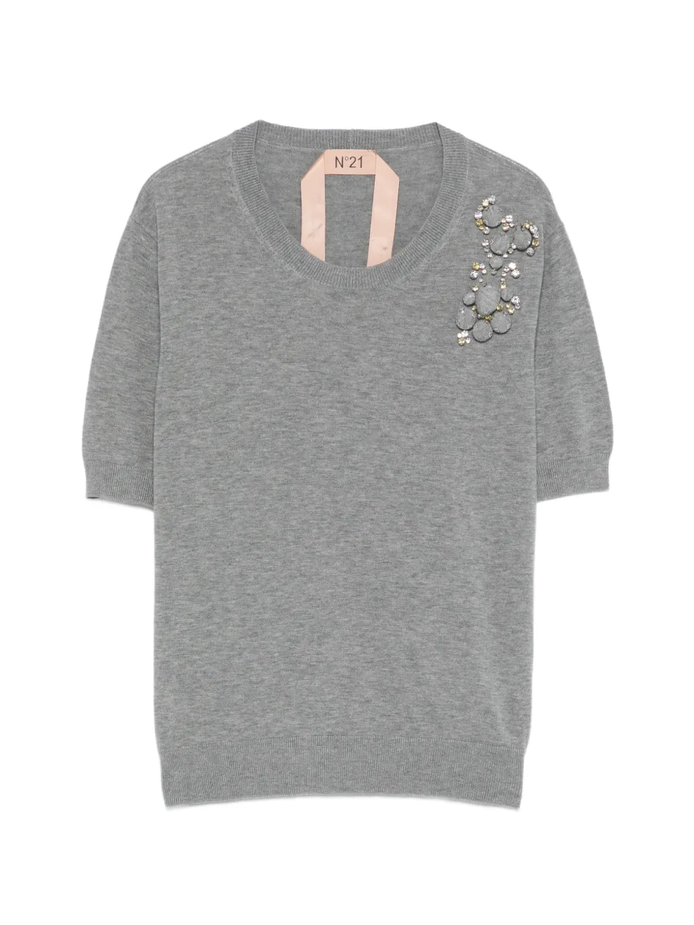 Nº21 Top con decorazione - Grigio