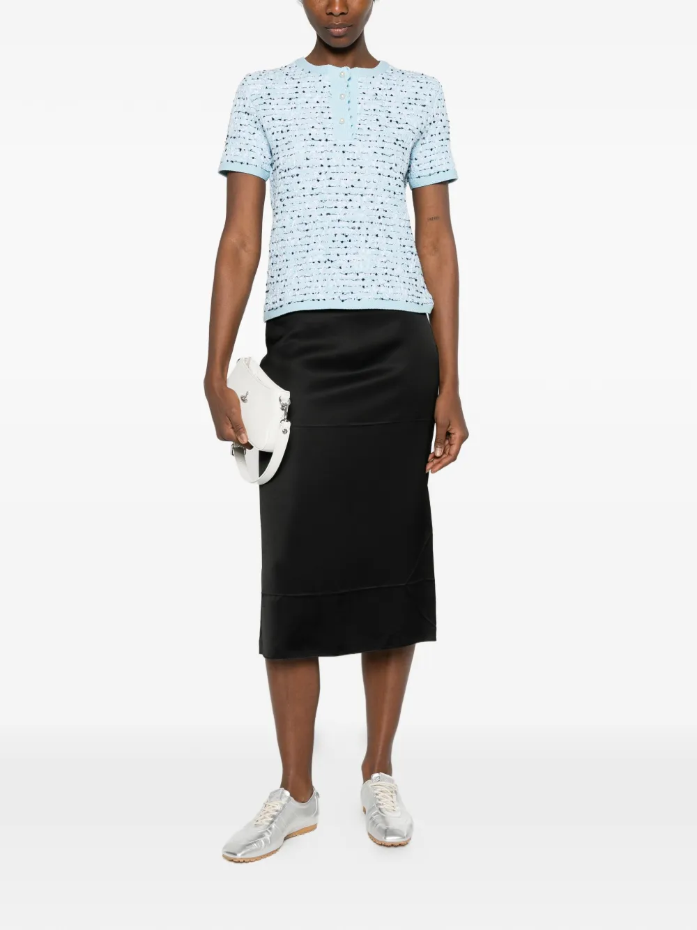 Nº21 Mini-rok met ritssluiting Zwart