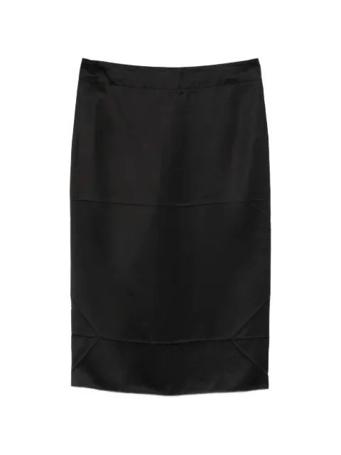 Nº21 zip-fastening midi skirt
