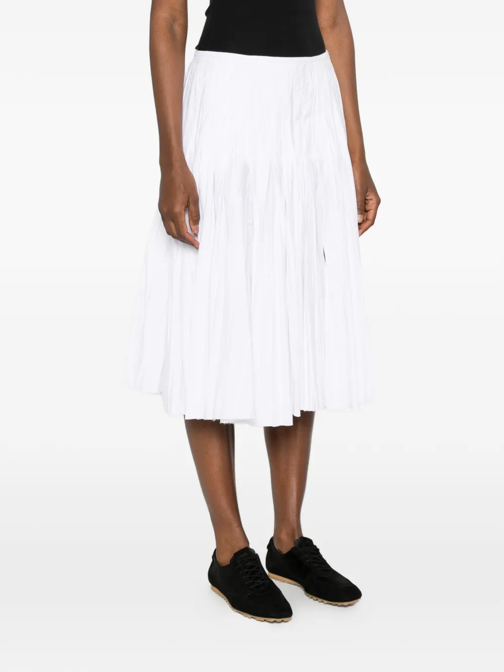  Nº21 Falda Midi Plisada - Blanco 