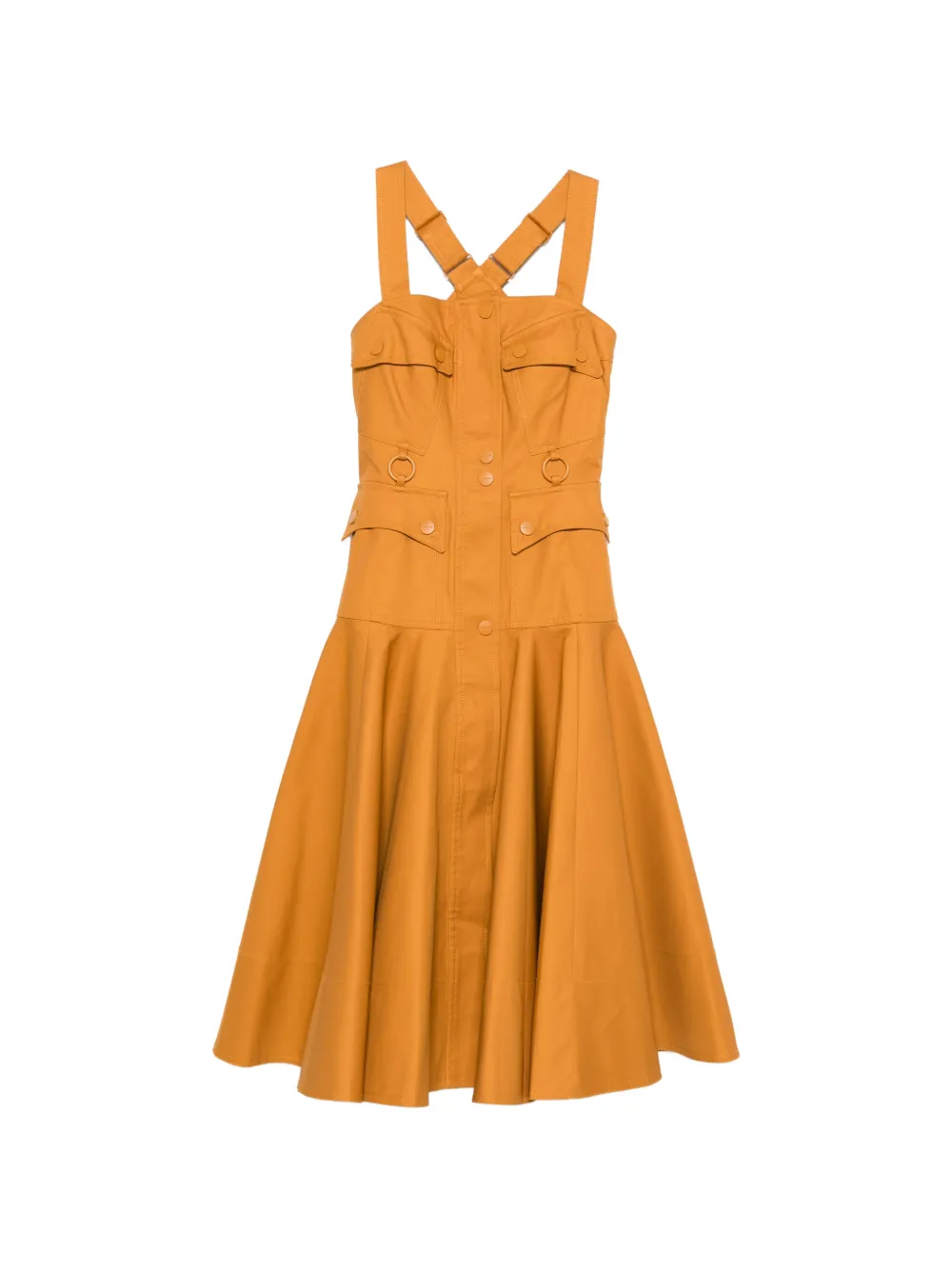 ZIMMERMANN pocket utility midi dress - Arancione