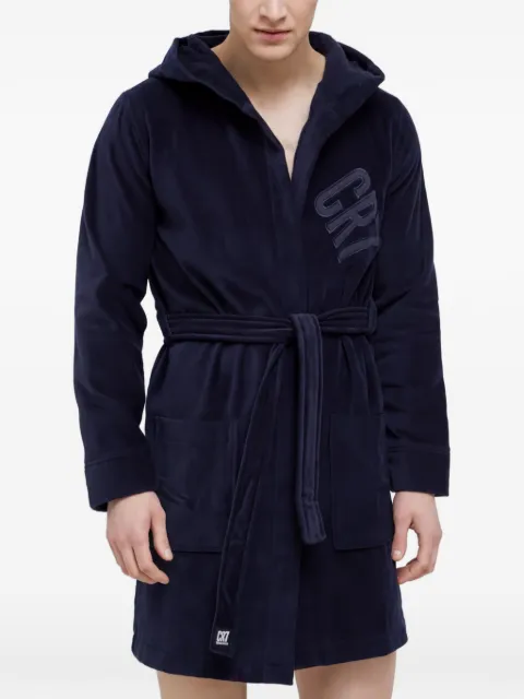 CR7 CRISTIANO RONALDO logo-patch hooded gown
