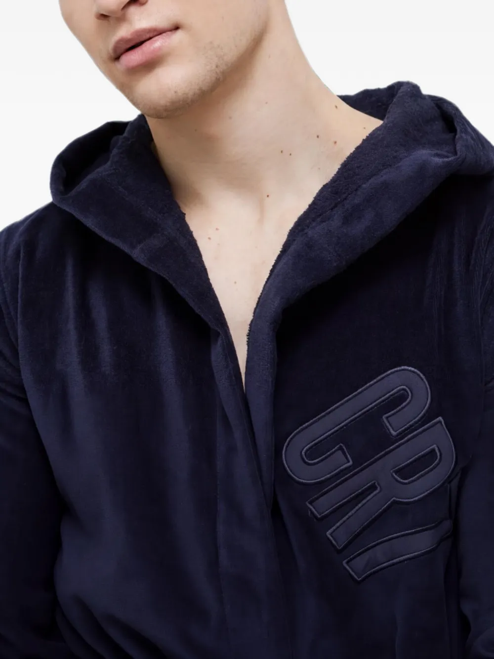CR7 CRISTIANO RONALDO Avondjurk met capuchon en logopatch Blauw