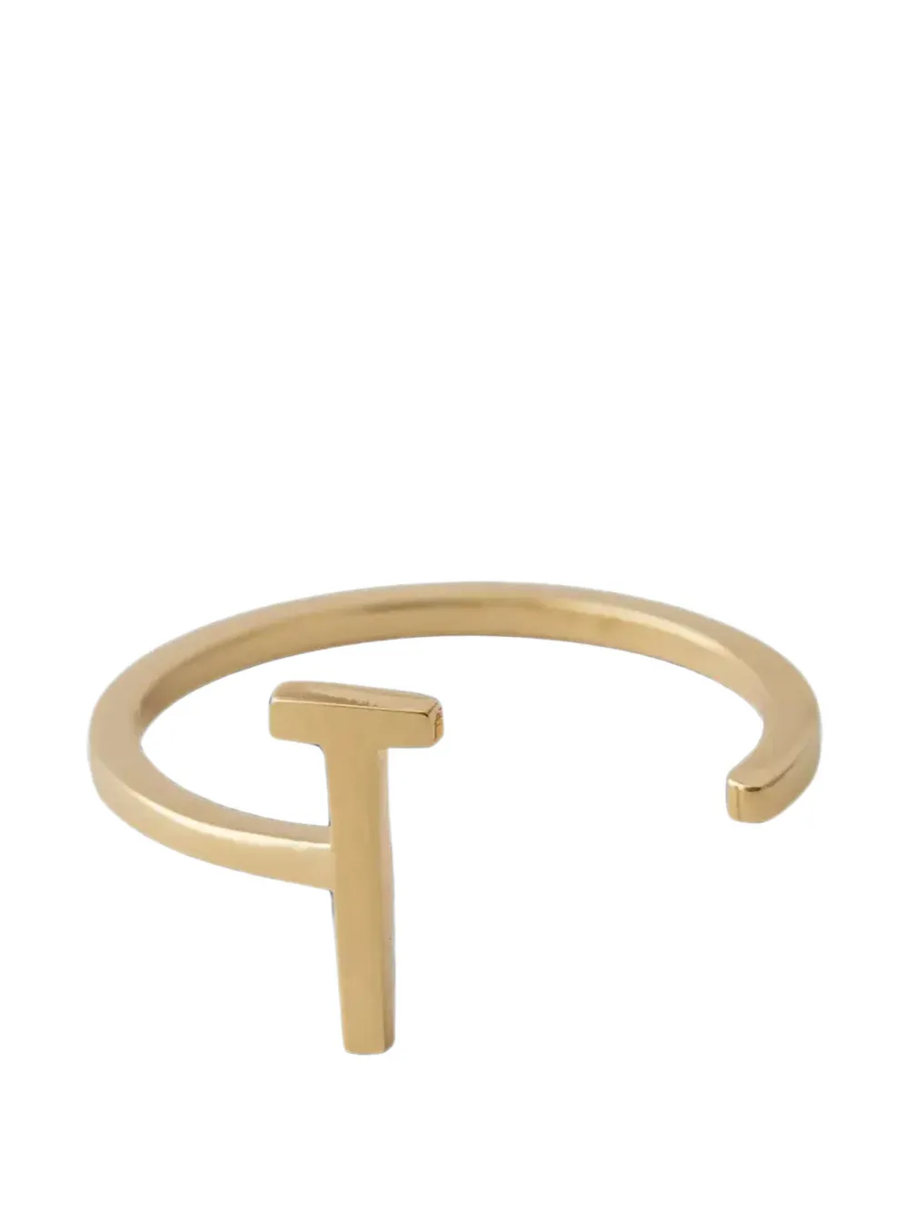 Design letters Anello con lettera T - Oro