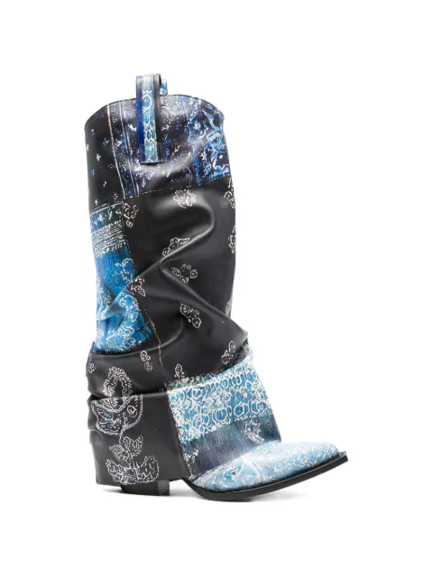 R13 bandana print boots