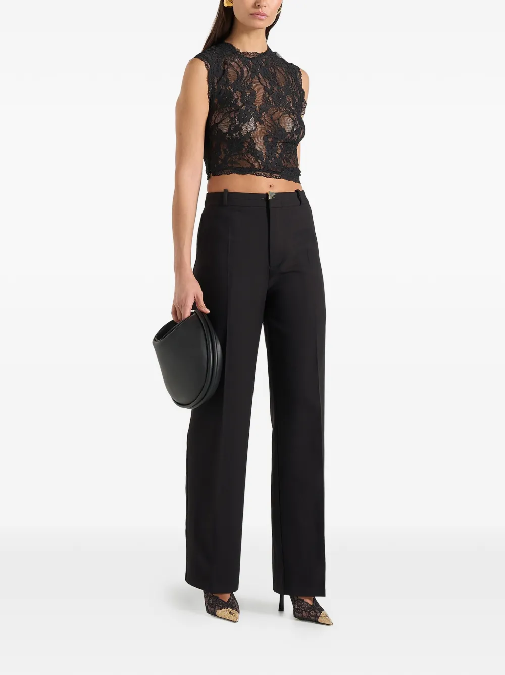 Manière De Voir Doria pantalon met tailleband Zwart