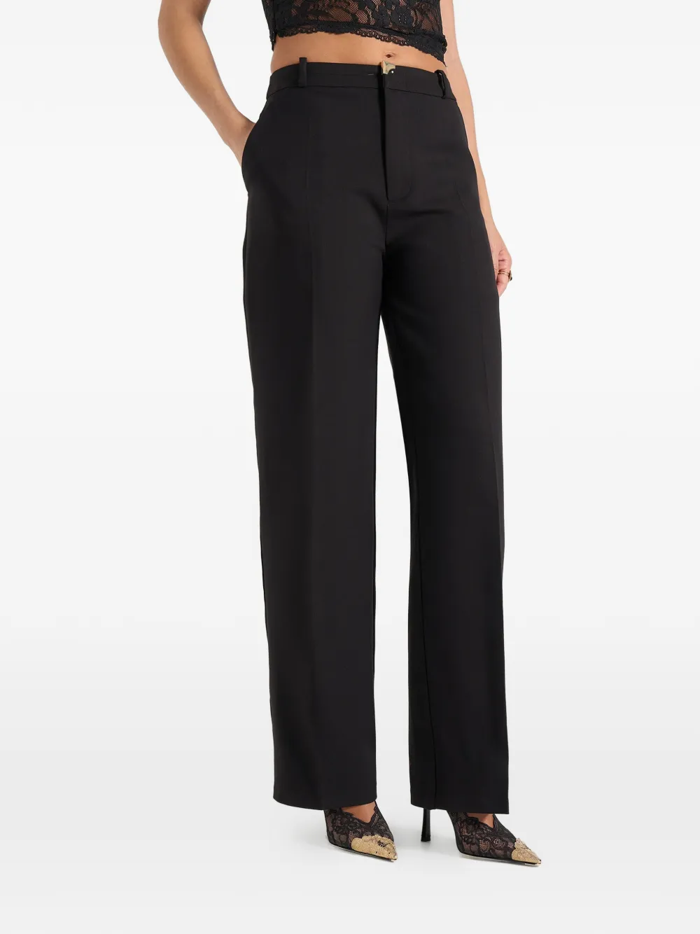 Manière De Voir Doria pantalon met tailleband Zwart