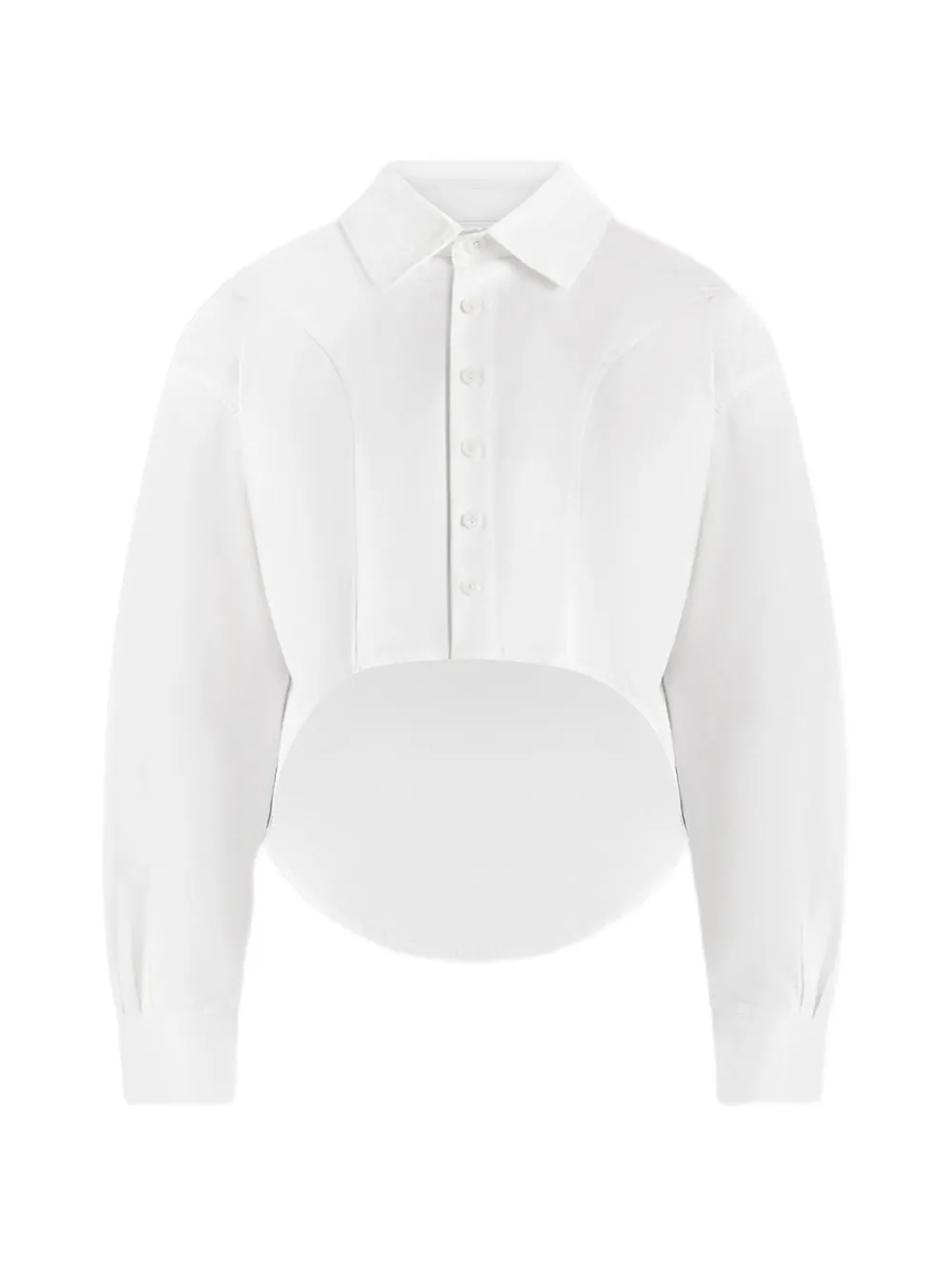 Manière De Voir Eleni balloon-sleeves cropped shirt - Bianco