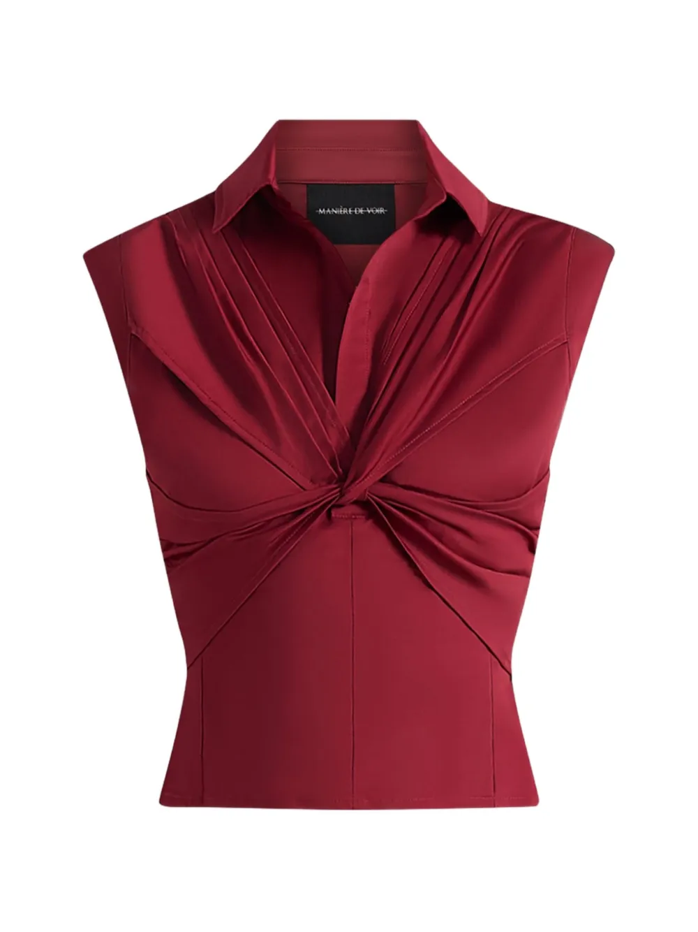 Manière De Voir Yvette twist-seam sleeveless shirt - Rosso