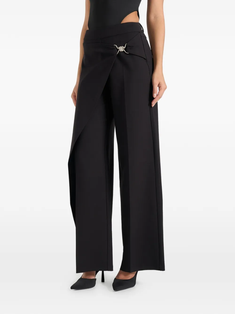 Manière De Voir Beryl wikkelbroek met hardware detail Zwart