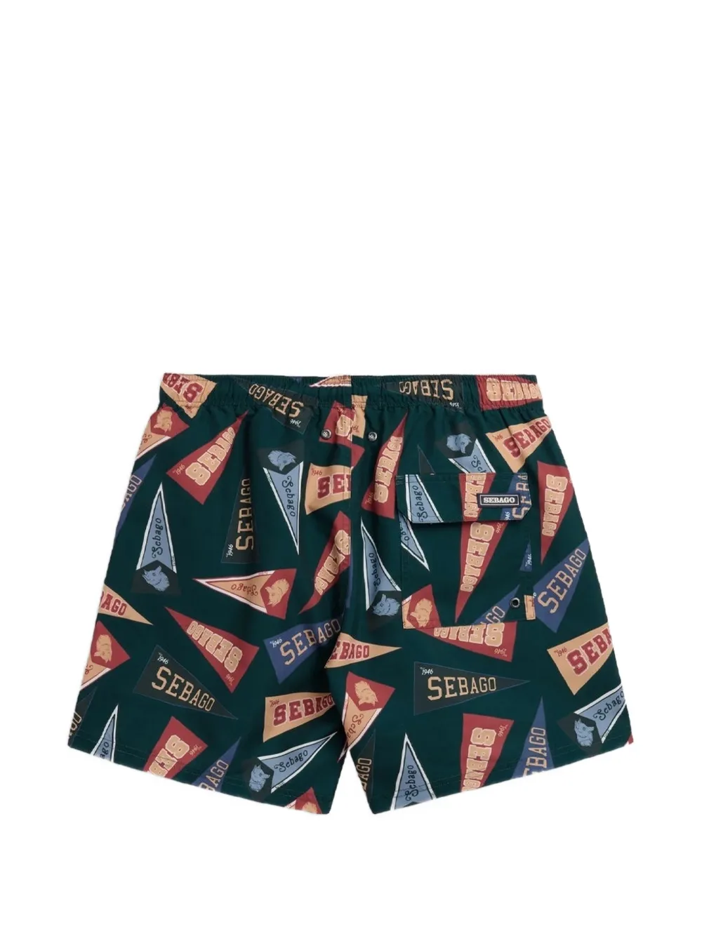  Sebago Patterned Sandbeach Shorts - Green 