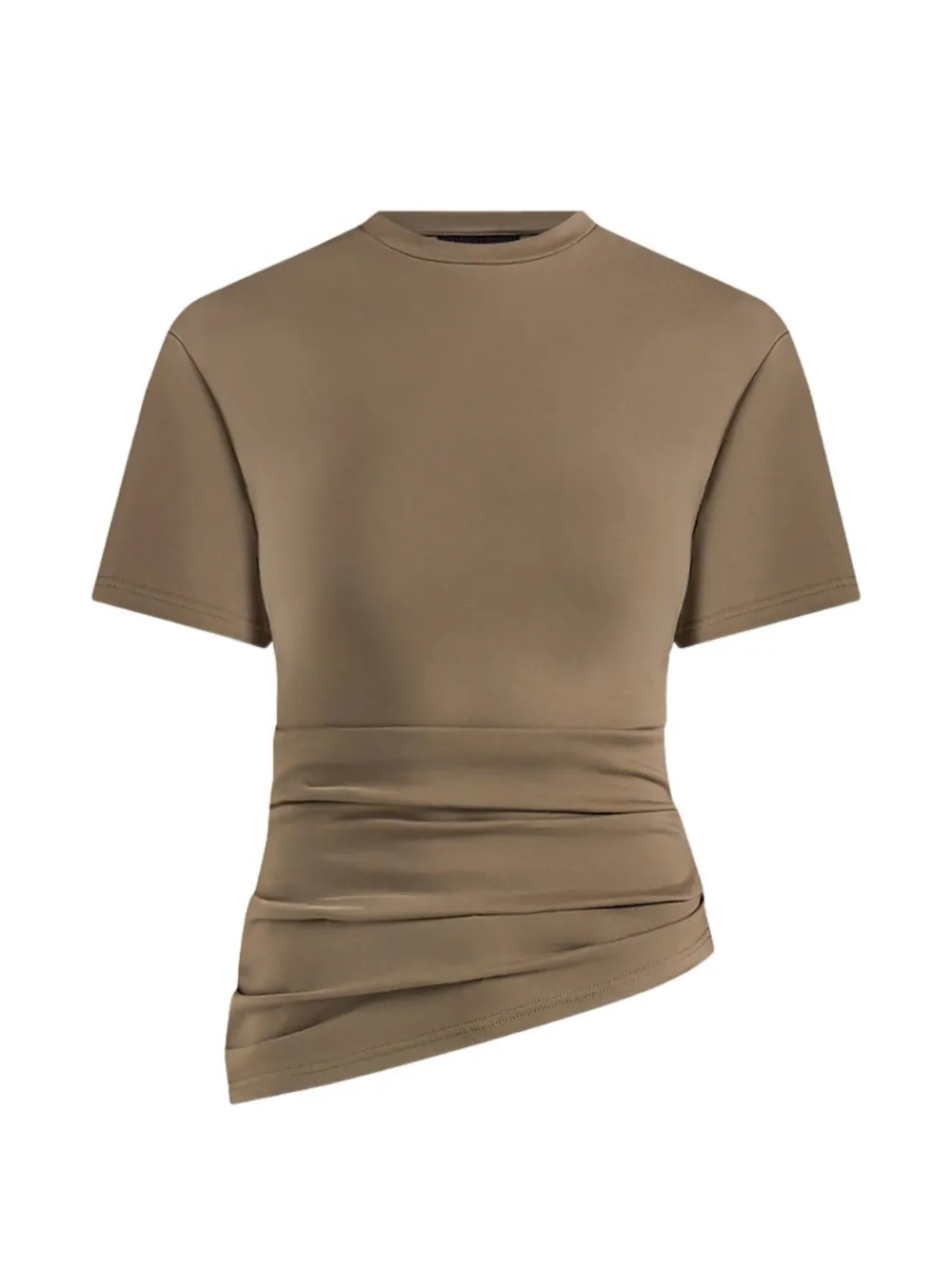 Manière De Voir Pauline ruched asymmetric T-shirt - Verde