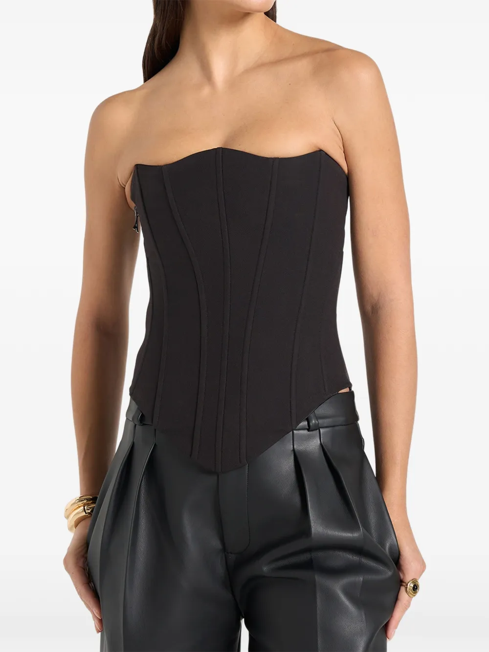 Manière De Voir Scarlett lace-up corset - Nero