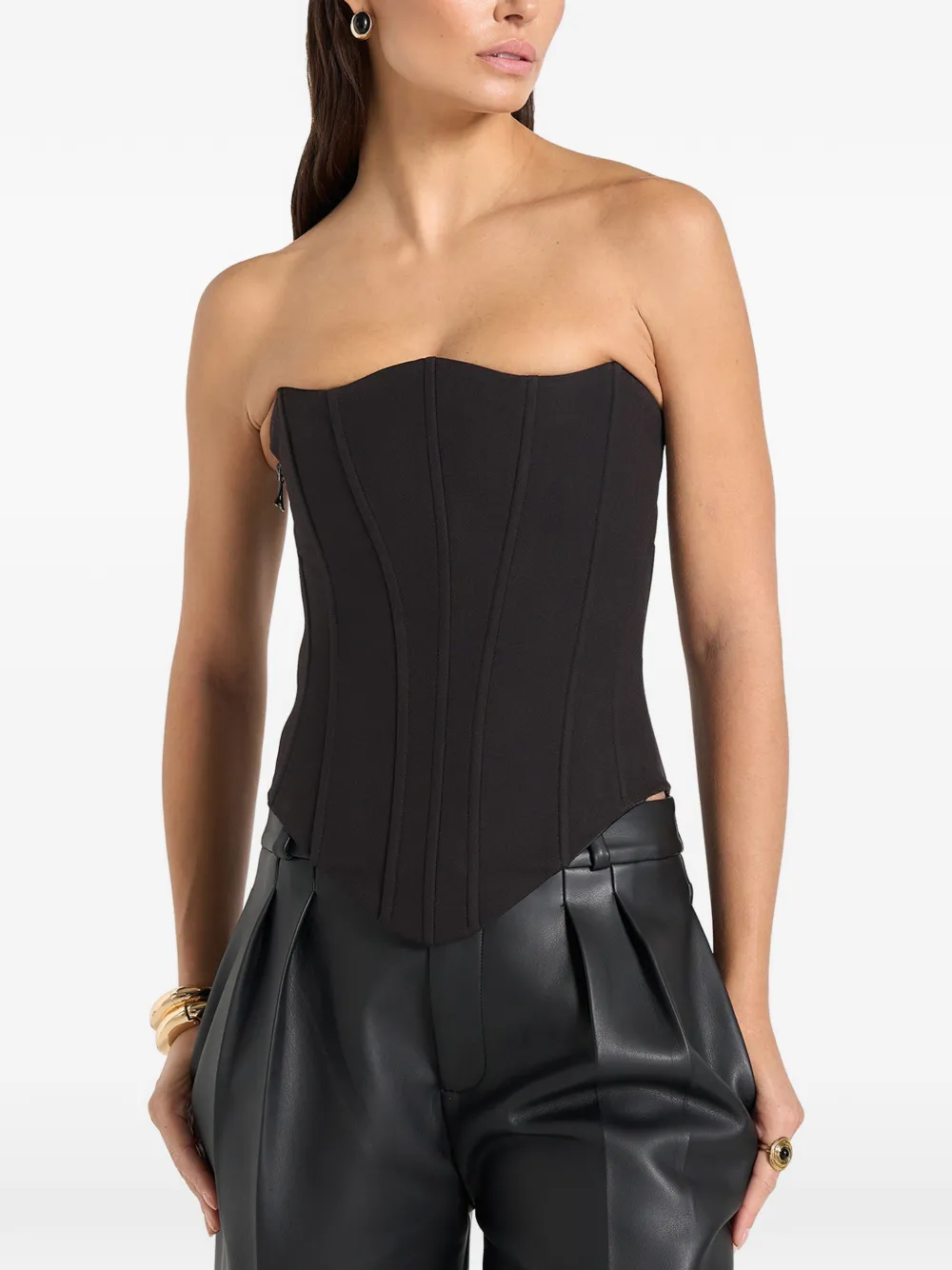 Manière De Voir Scarlett lace-up corset - Nero