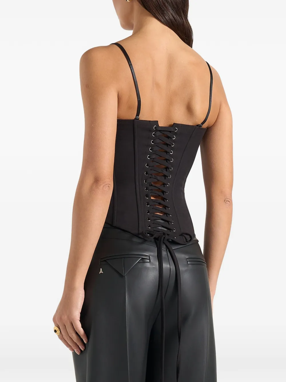 Manière De Voir Scarlett korset met veters Zwart