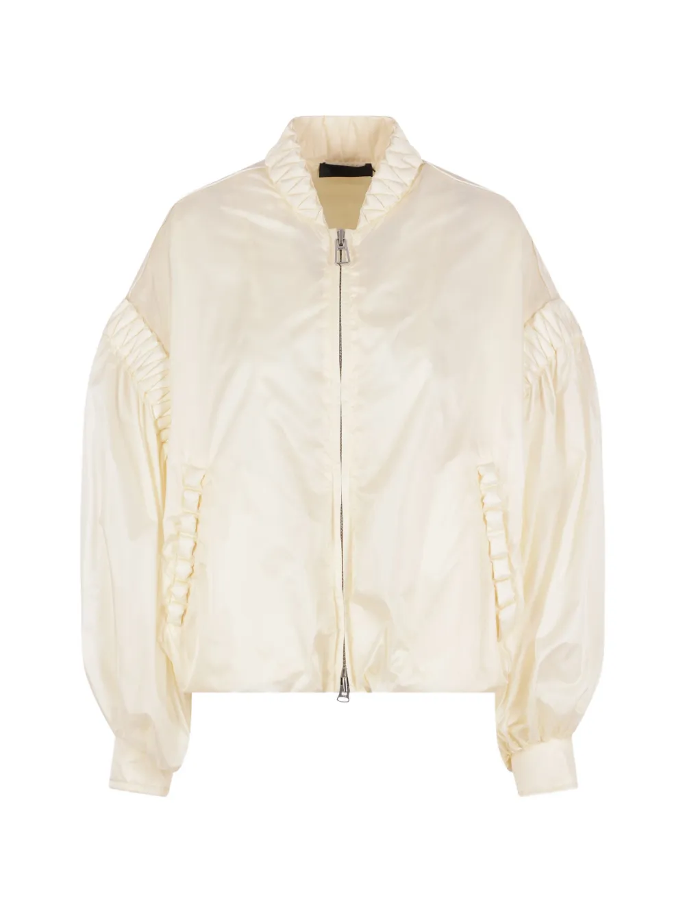 RAXXY quilted balloon-sleeve bomber jacket - Nude