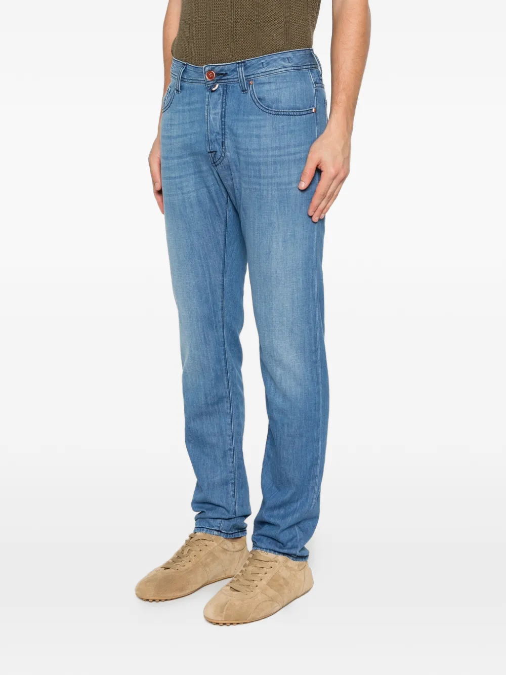 Jacob Cohën Jeans met vijf zakken Blauw