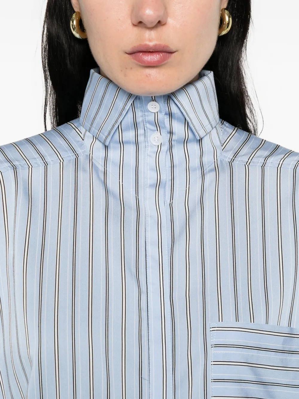 IRO Gestreept overhemd Blauw