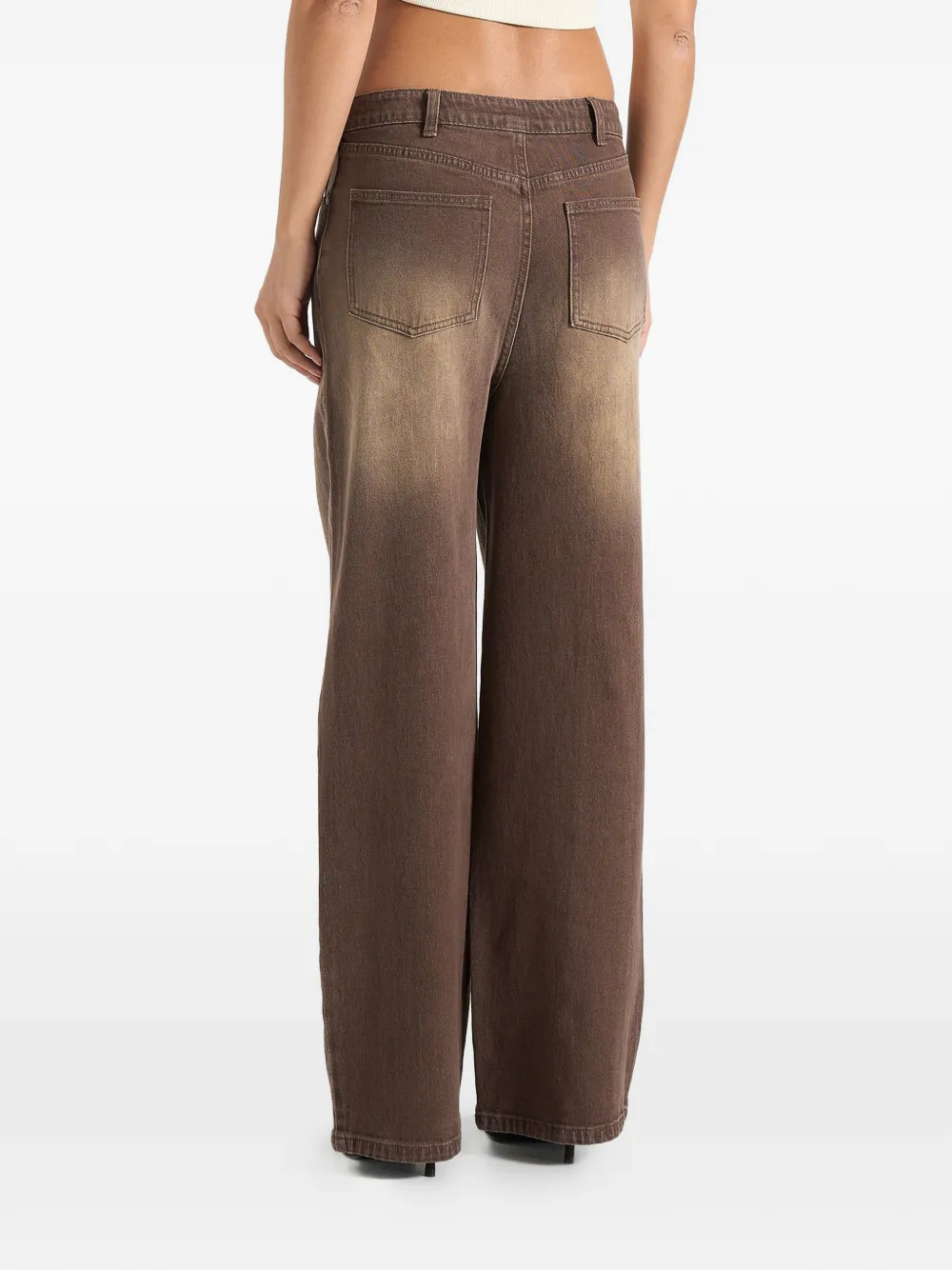 Manière De Voir Faye jeans met gestrikte taille Bruin