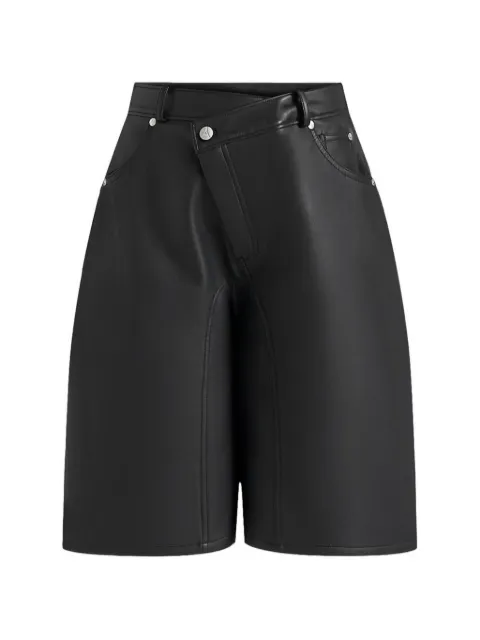 Manière De Voir Hazel in black wrapover bermuda shorts