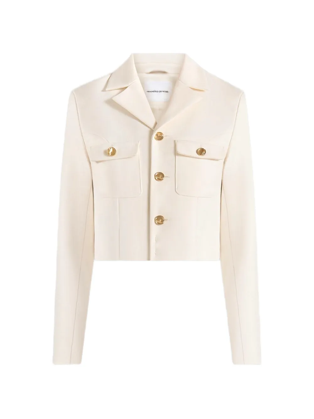 Manière De Voir Daphina buttoned cropped jacket - Toni neutri