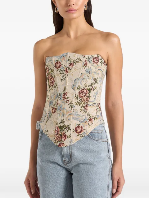 Manière De Voir corset Scarlett floral con cordones