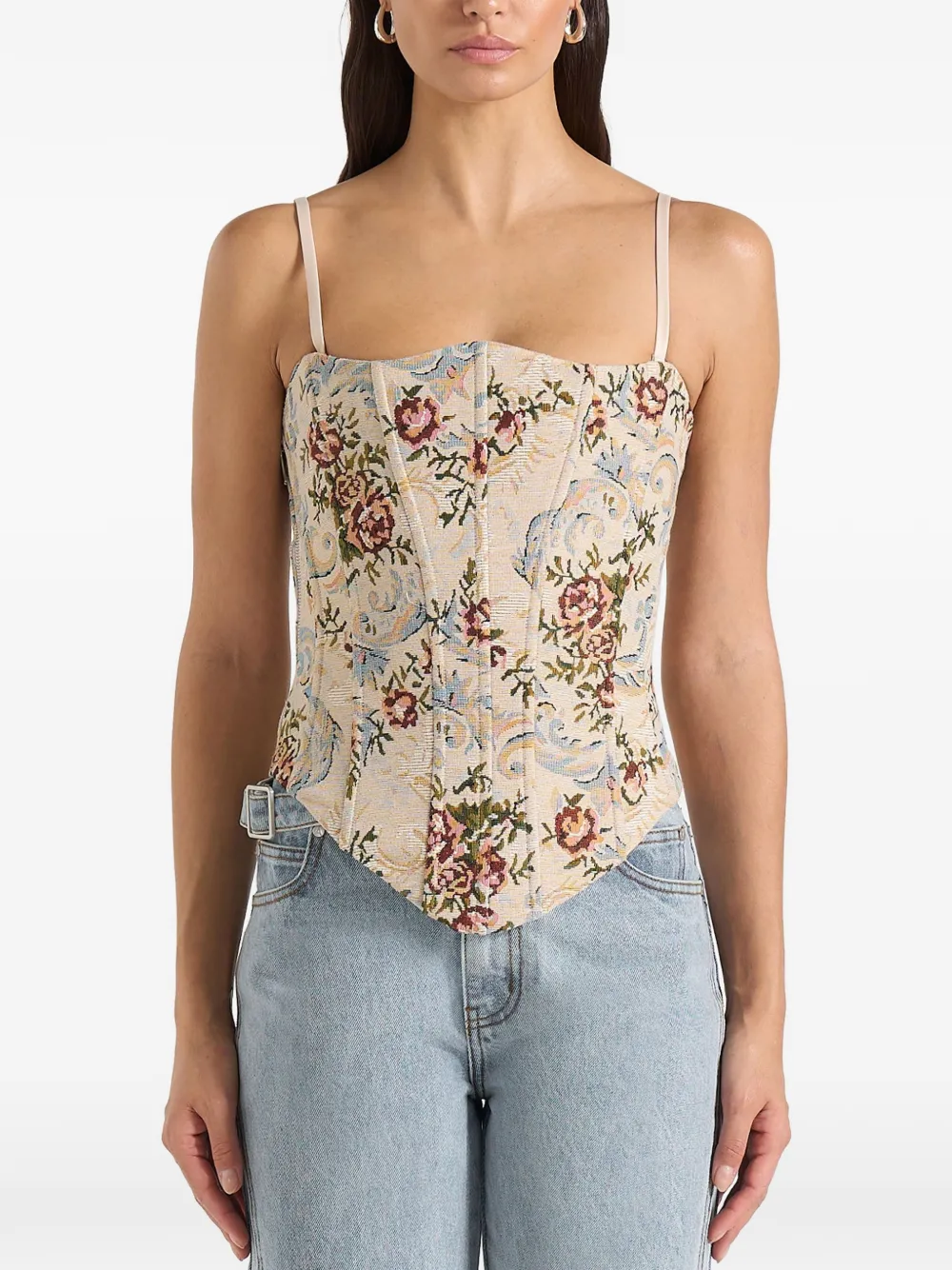 Manière De Voir Scarlett korset met veters Beige
